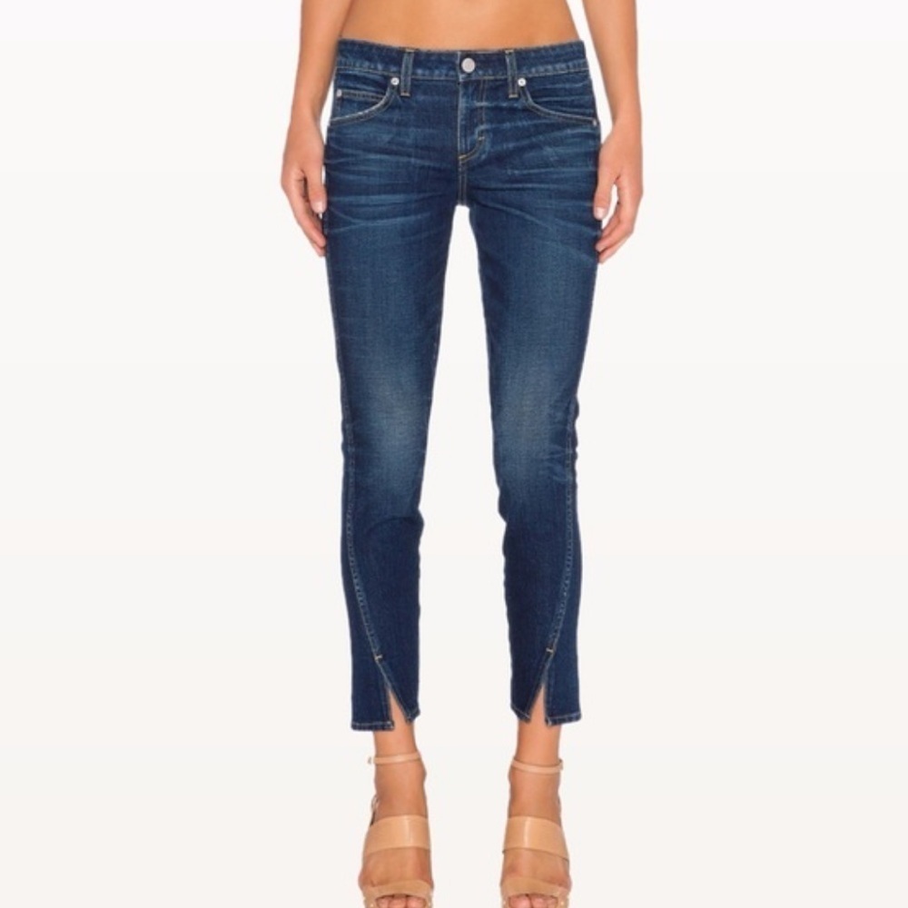 Amo Twist Jeans True Blue Low Rise Skinny Jean